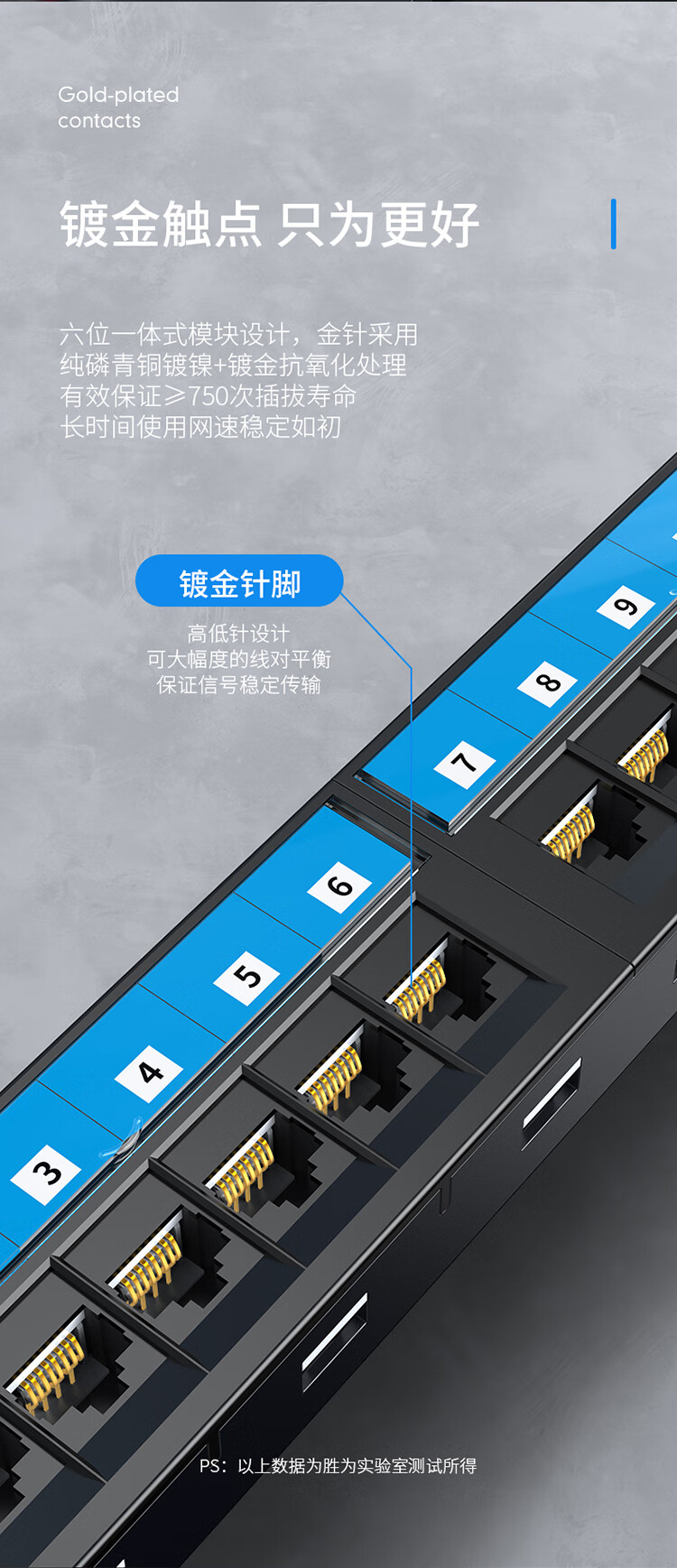 胜为（shengwei）六类配线架24口 CAT6网线配线架 网络级镀金1U机架式机柜网络跳线理线槽CNDF624W