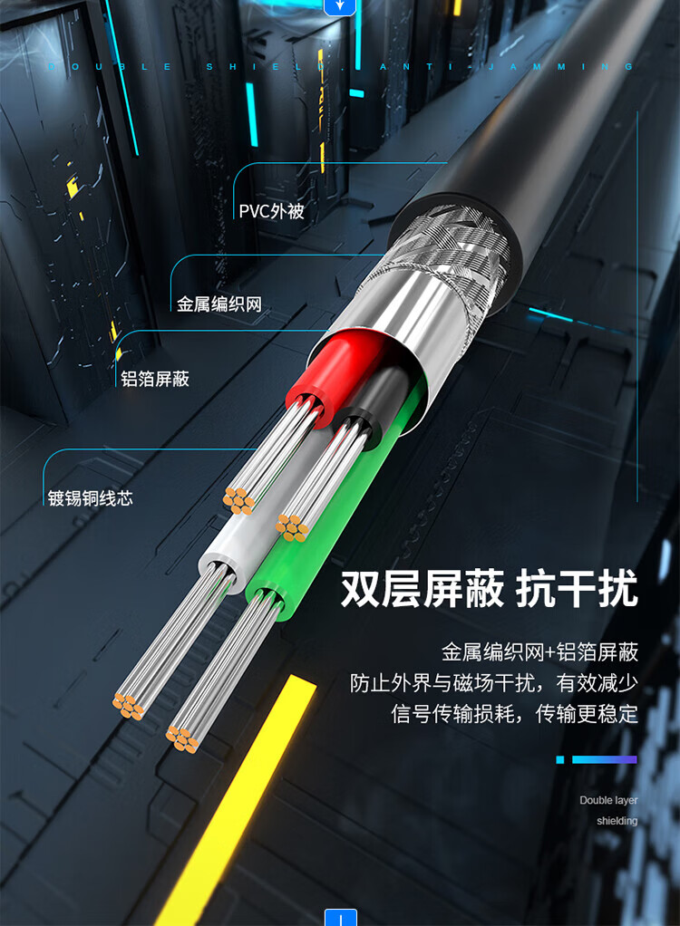胜为（shengwei）USB打印机数据线 USB2.0转接线头 方口连接转换线 支持惠普HP佳能爱普生1.5米US-1015 3个装