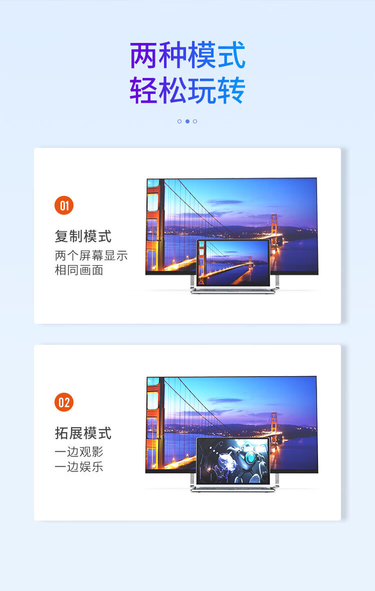胜为（shengwei）USB3.0转HDMI/VGA转接头 笔记本转接多功能扩展坞 UR-602B