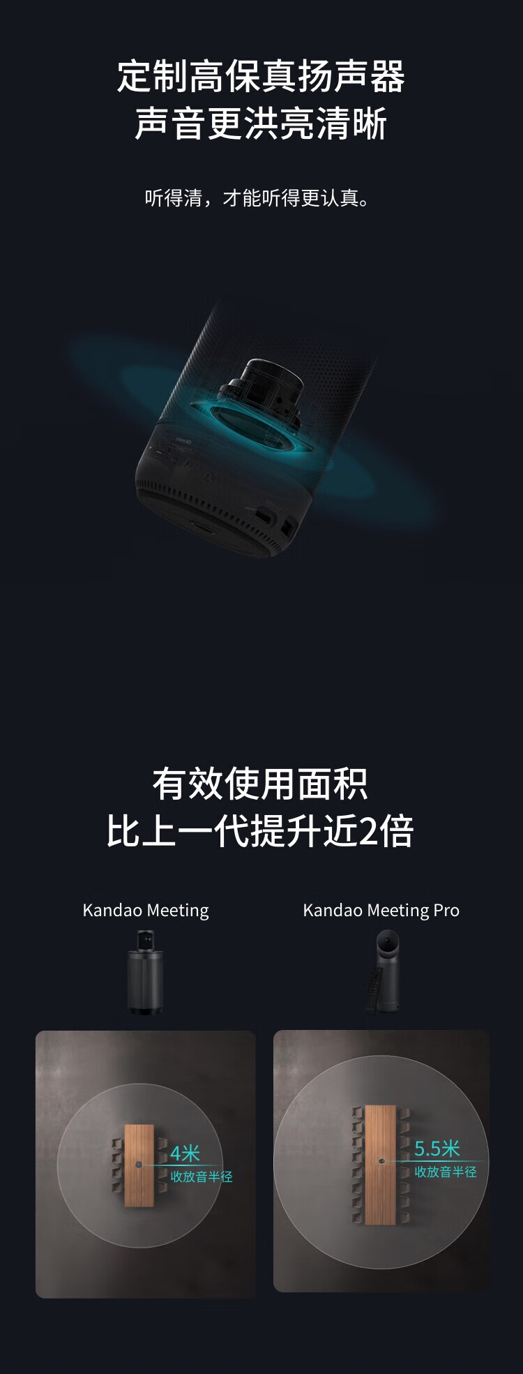 QooCam 视频会议一体机 第二代 自带安卓系统 全景视频会议摄像头Meeting 360 Pro