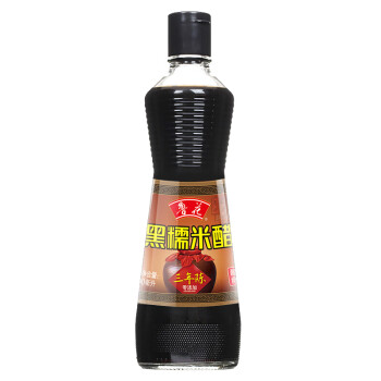鲁花调味品 零添加 炒菜家用 三年陈黑糯米醋500ml*2