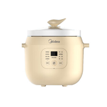 美的（Midea）电炖锅电炖盅宝宝辅食锅婴煮粥煲汤锅2L直炖白瓷内胆 预约定时 TGS20Y