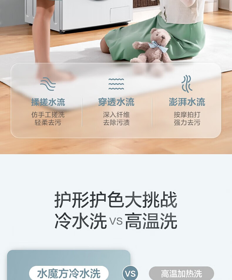 小天鹅（LittleSwan）洗衣机全自动滚筒 10kg水魔方智能家电 TG100VT86WMAD5