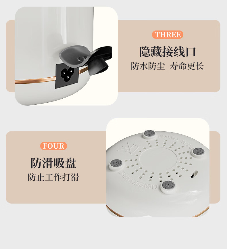 臻米便携式电炖锅多功能全自动迷你私享小炖汤锅智能煮 珍珠白电炖杯 600ML【D2】