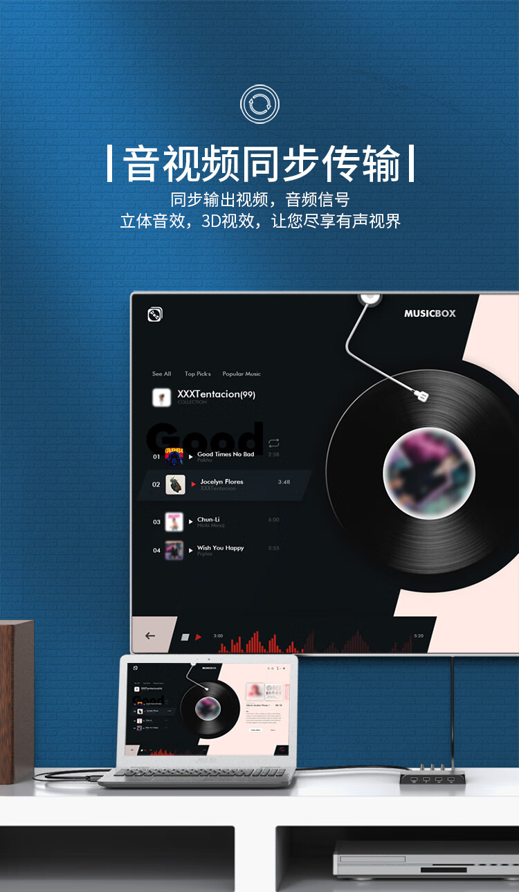 胜为（shengwei）KVM切换器4口 HDMI切屏器四进一出带配线 4K高清显示器接打印机键盘鼠标共享器 KS-504H