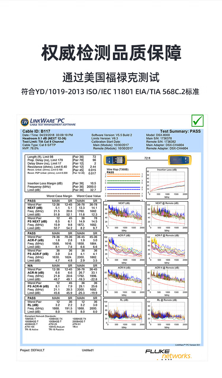 胜为（shengwei）八类万兆网线 40G 双屏蔽0.64mm无氧铜CAT8类网络箱线低烟无卤阻燃网线305米CLC8064B