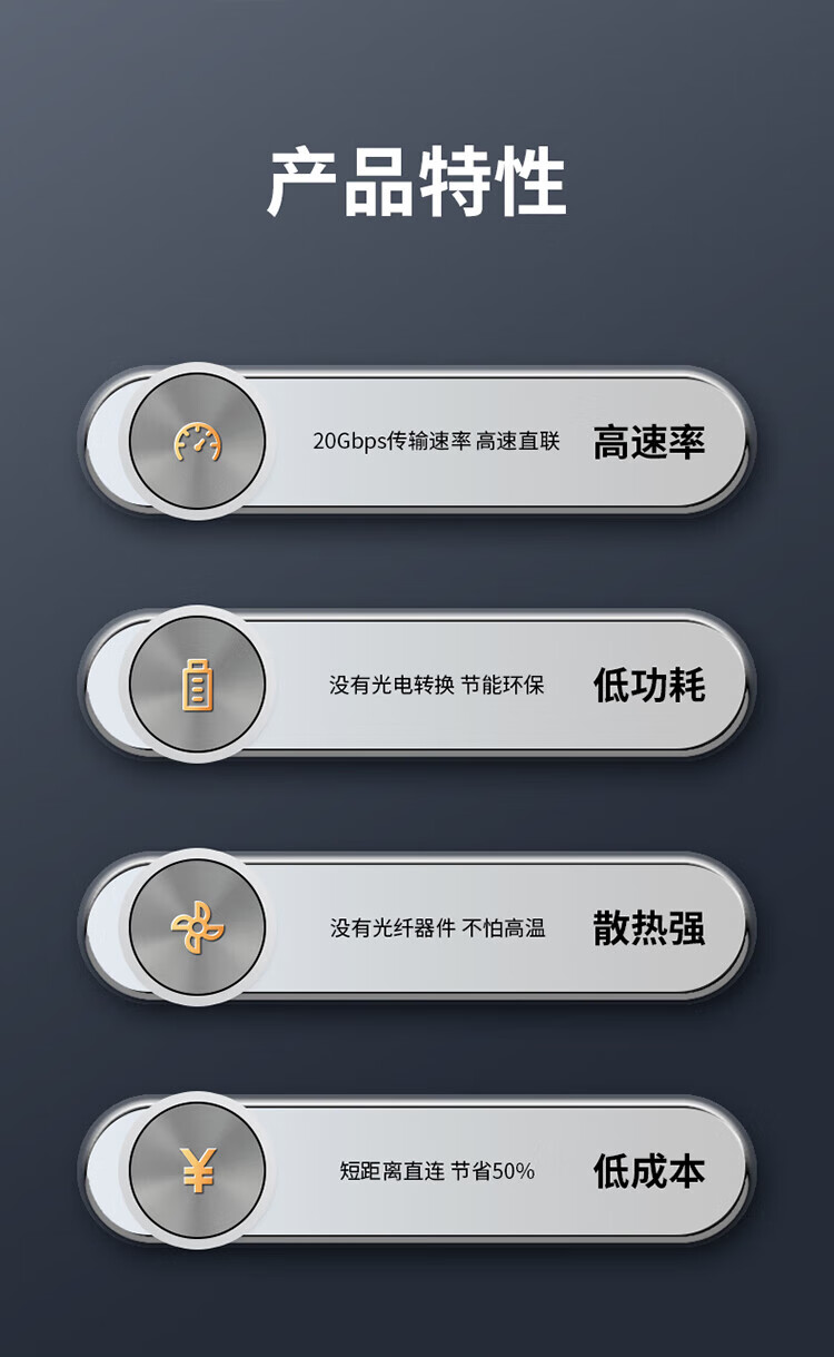 胜为（shengwei）XDAC0201 万兆光模块高速电缆SFP28 DAC堆叠线万兆25G 支持华为思科H3C曙光浪潮中兴 1米