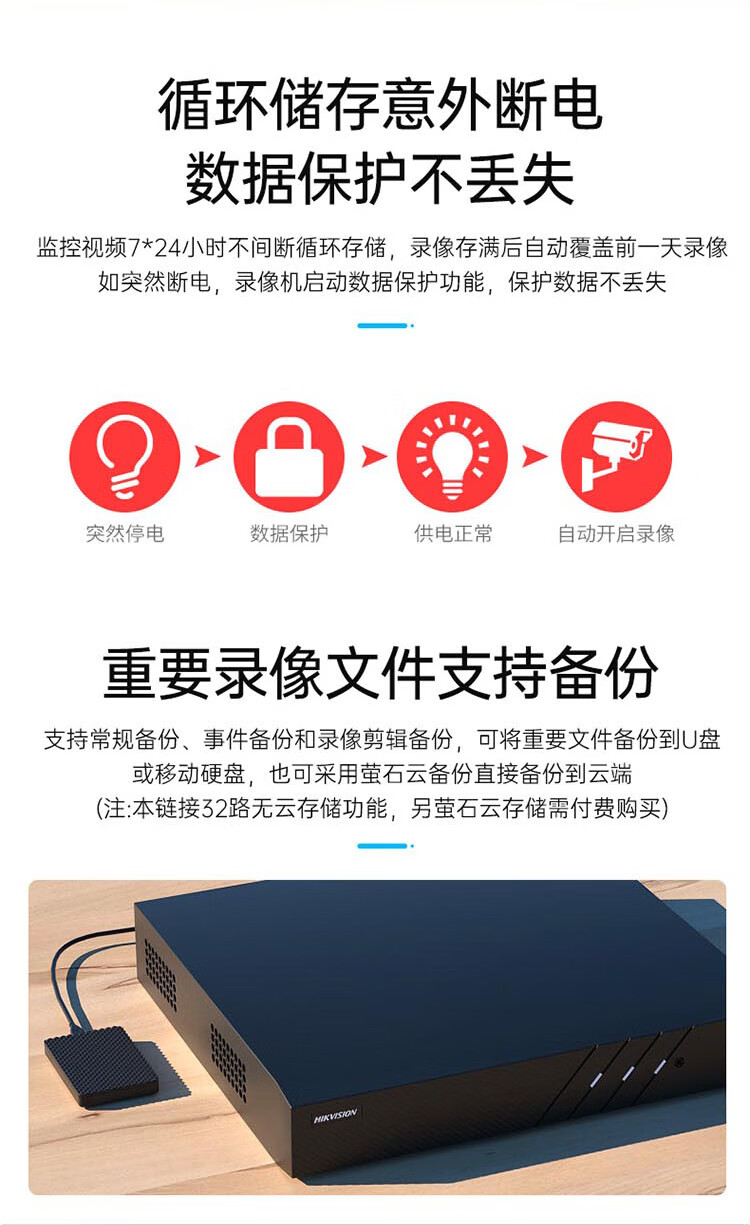 海康威视（HIKVISION）DS-8632NX-K9 K系列轻智能-行业通用型NVR