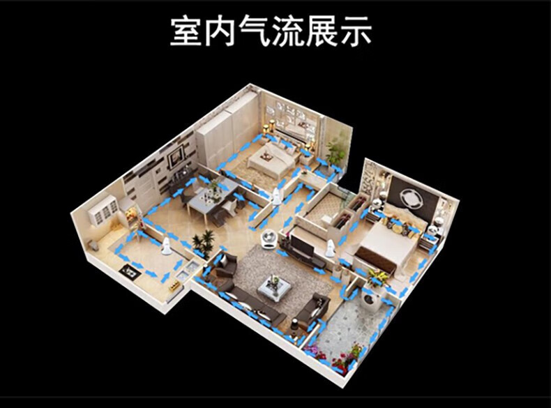 艾美特台式循环扇遥控电扇上下左右摇头扇FB2056R