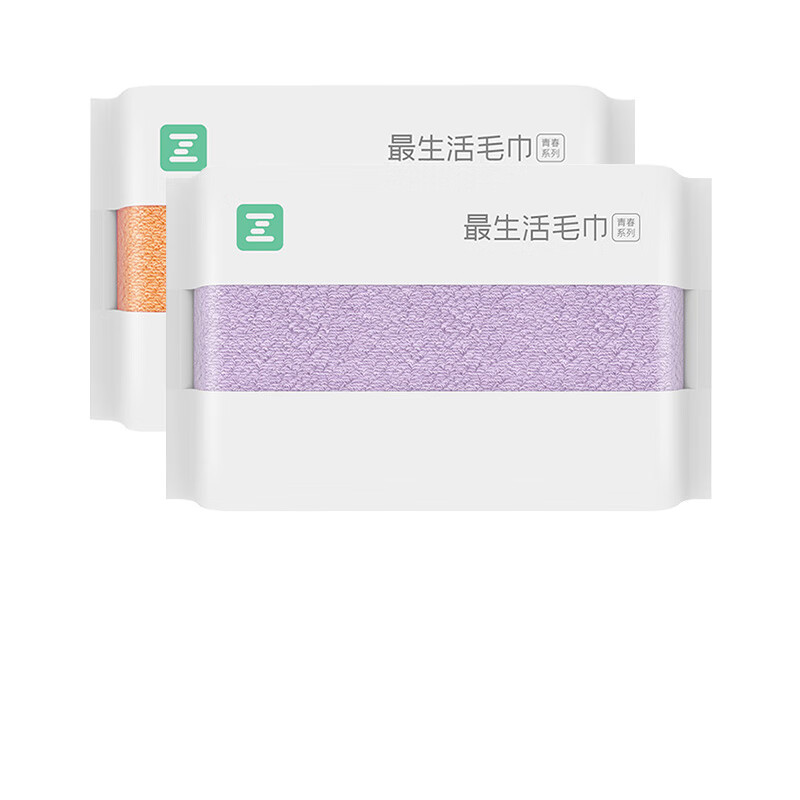 最生活小毛巾方巾青春系列? A-1162橘色 3条装