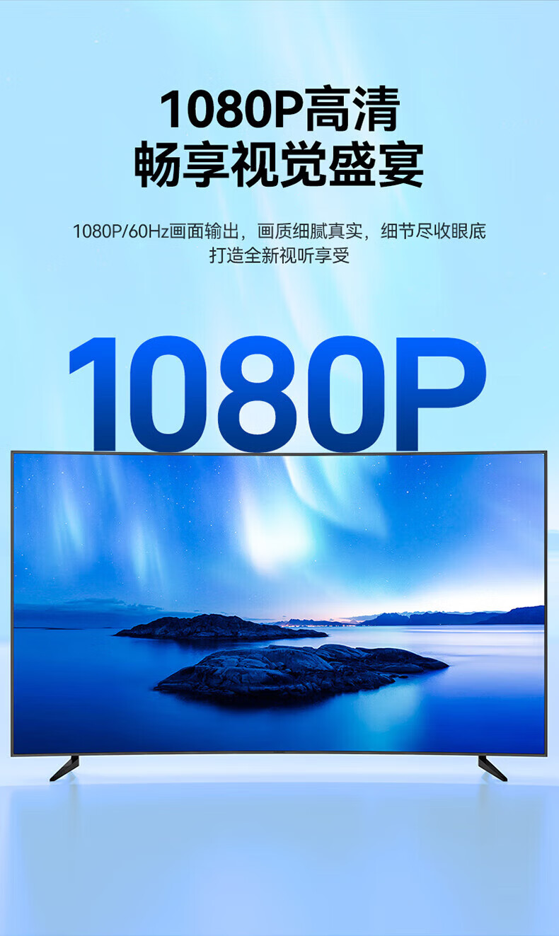 SAMZHE 山泽VGA线高清双磁环蓝头vga3+6线芯针/针15米显示器视频线数据信号线VM-1150