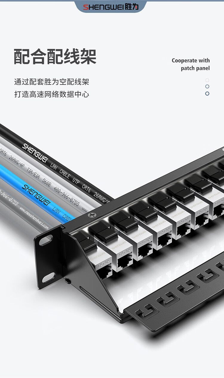 胜为（shengwei）超六类带屏蔽网络模块8P8C CAT6A网络布线适用信息面板 RJ45插座连接头直通头 CMK6A02X