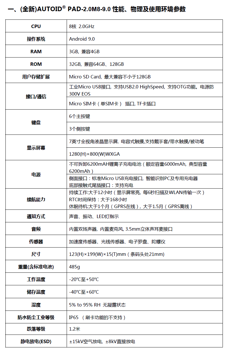 东集（Seuic）全新AUTOID PAD 7英寸三防工业级安卓平板 智能WMS/MES加固工控平板  适用物流商超仓储