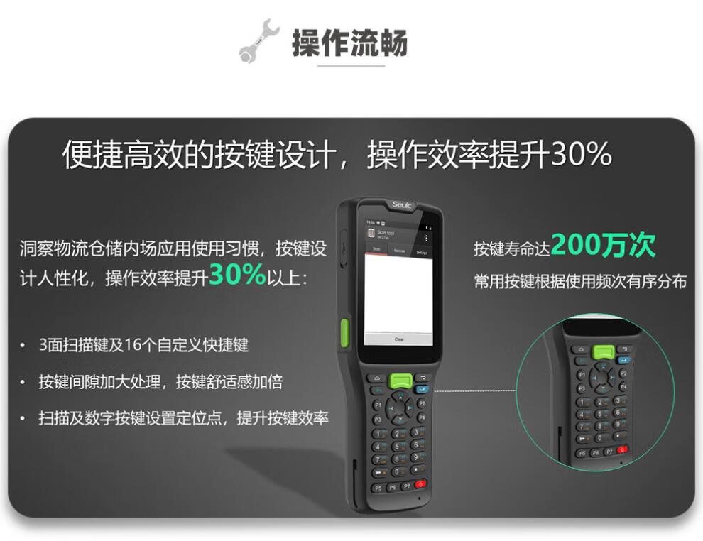 东集（Seuic）A5数据采集扫码枪 手持二维PDA安卓智能终端  无线一维激光盘点机 适用物流商超仓储 2GB
