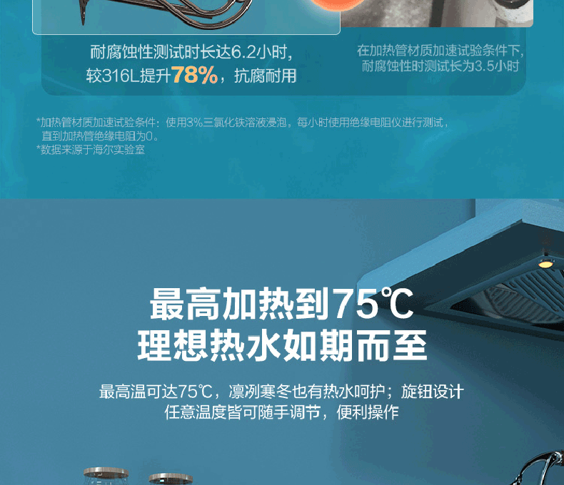 海尔（Haier）小厨宝电热水器5/6.6/7/10L升厨宝热水宝家用上出水厨房热水器速热储水式厨宝EC5FP 厨宝5升