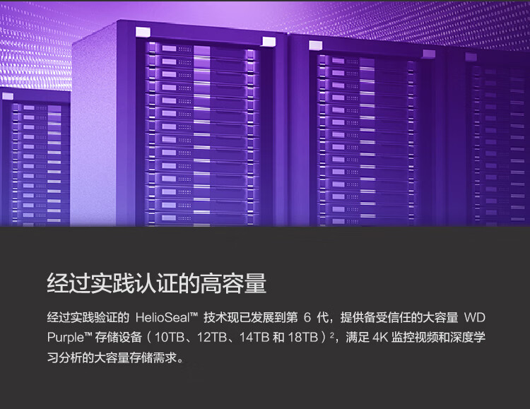西部数据（WD）紫盘WD84EJRX监控硬盘8T/128M