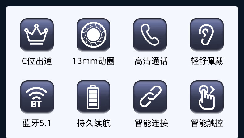 aigo爱国者 T60真无线蓝牙耳机 高清通话 蓝牙5.1 半入耳游戏运动耳机 苹果华为小米安卓通用BAL-AL60