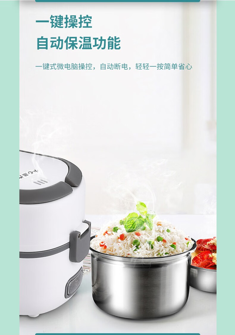 艾青春（AIYOUTH）电热饭盒一机多用随身便携简单操作 AI-DFH01 白色