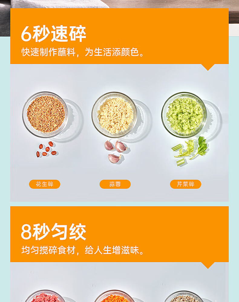 美菱 绞肉机家用电动不锈钢多能料理机 绞馅机碎肉打辅食机 MM-DC23（双刀玻璃碗）