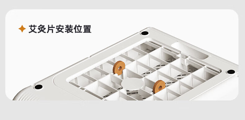 卡蛙 家用暖风机暖脚宝便携电暖器办公室桌下暖脚垫 多用 兰迪黄 KW-CH07