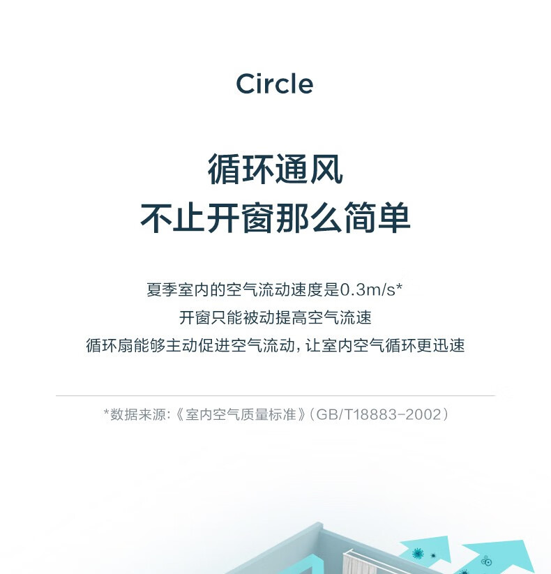 艾美特空气循环扇家用电风扇空气对流式摇头涡轮换气扇大风量落地扇36档全新升级 CA23-RD7白天鹅