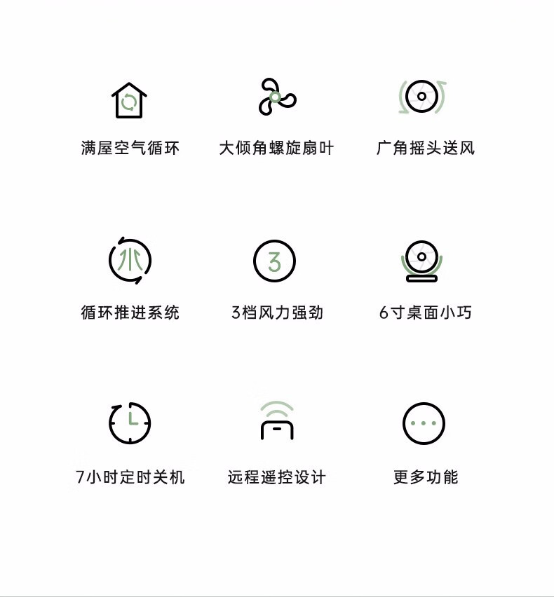 艾美特空气循环扇台式小风扇家用涡轮空气对流扇电风扇 机械款CA15-X28