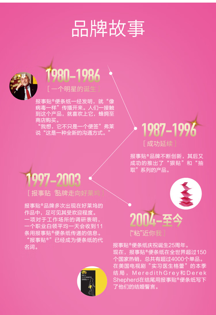 3M 便利贴 报事贴/便条纸/便签纸/指示标签 办公用品 3色/包 6包装 670-3AN