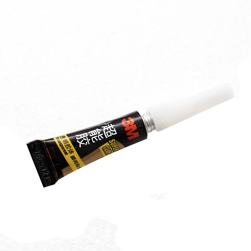 3M 透明快干胶 玻璃陶瓷木材金属粘合剂 速干液体胶水 12支/板 6板装 AD118
