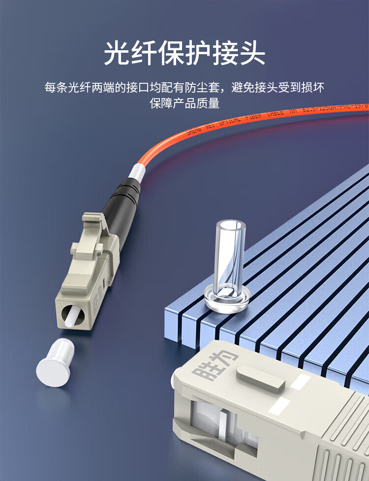 胜为（shengwei）电信级光纤跳线 LC-SC多模双芯25米 62.5/125低烟无卤环保外被 收发器尾纤 FMC-1205