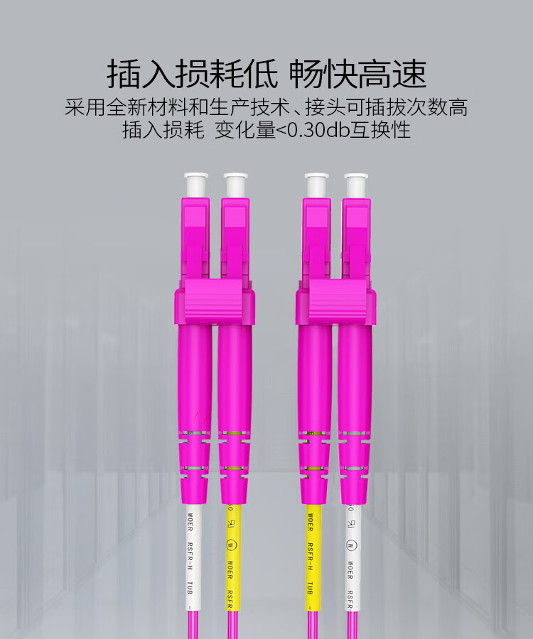胜为（shengwei）工程电信级万兆光纤跳线 LC-LC网线多模双芯OM4 网络收发器尾纤光纤连接线 10米 FLLO-2100