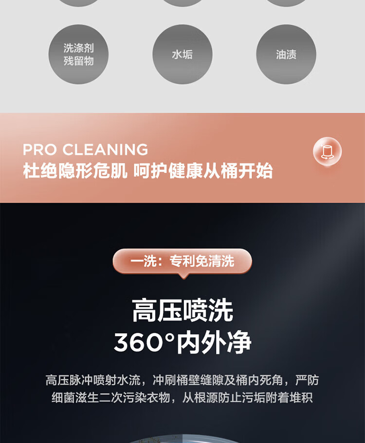 美的（Midea）波轮洗衣机全自动 65V35 6.5公斤  租房神器 小型迷你 随心洗系列 MB65V35E