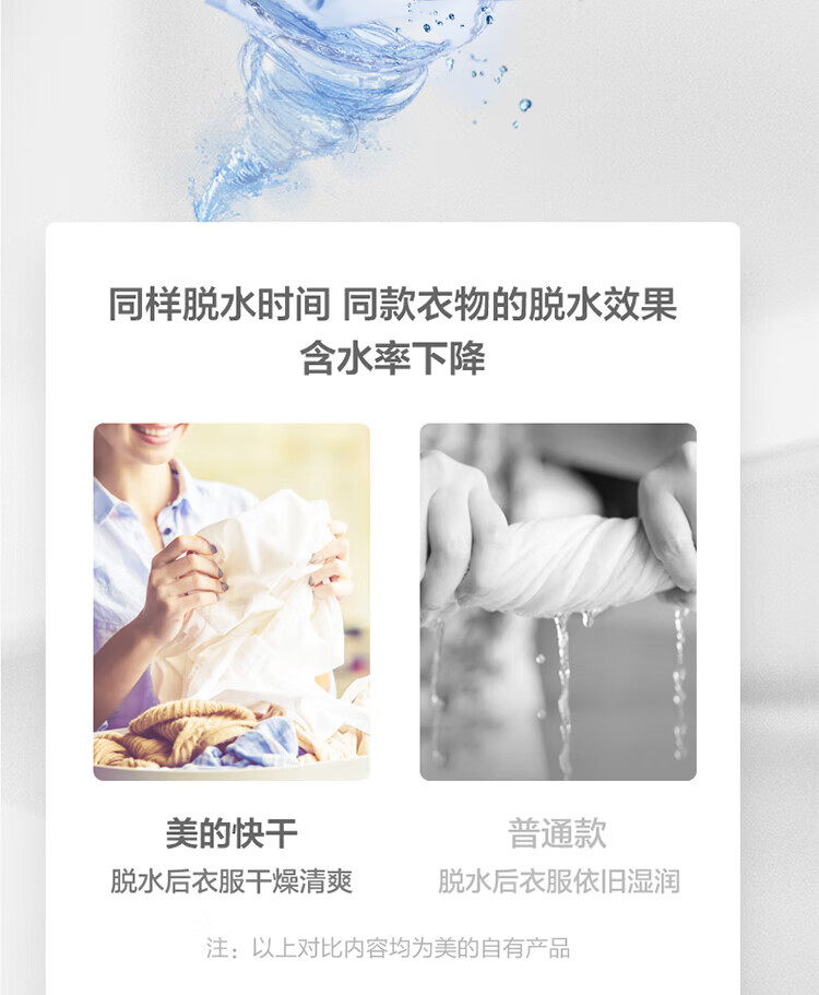 美的（Midea）波轮洗衣机全自动 65V35 6.5公斤  租房神器 小型迷你 随心洗系列 MB65V35E