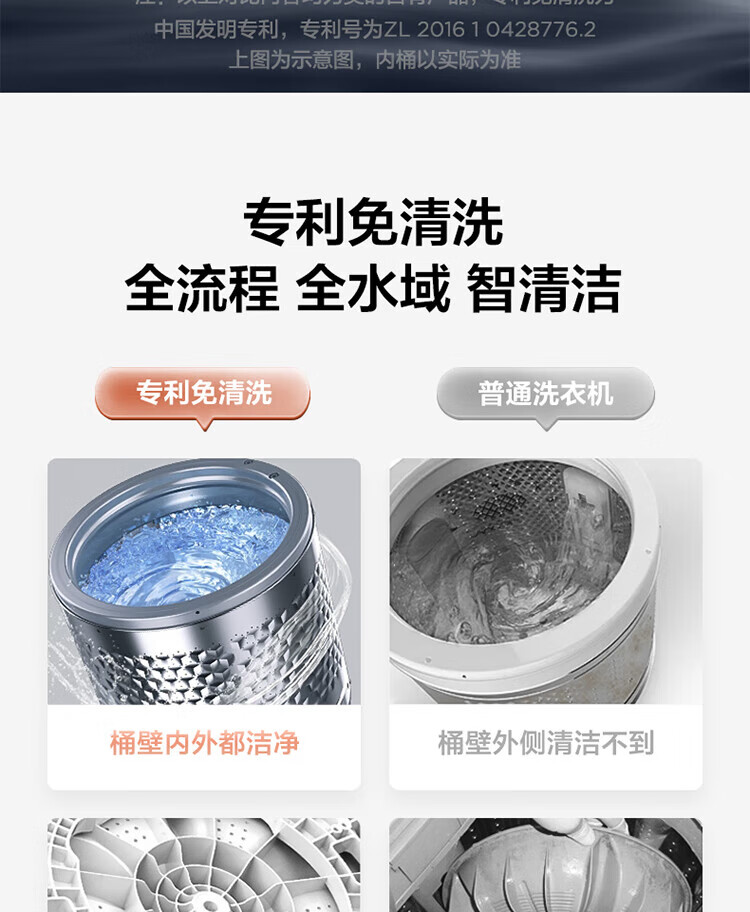 美的（Midea）波轮洗衣机全自动 65V35 6.5公斤  租房神器 小型迷你 随心洗系列 MB65V35E