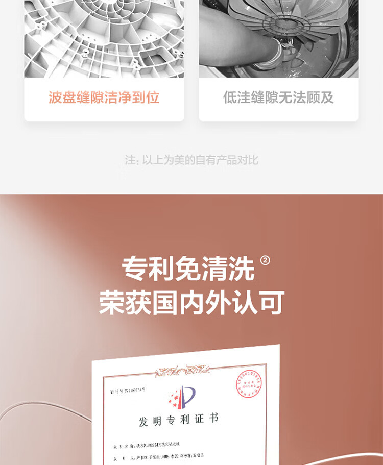 美的（Midea）波轮洗衣机全自动 65V35 6.5公斤  租房神器 小型迷你 随心洗系列 MB65V35E