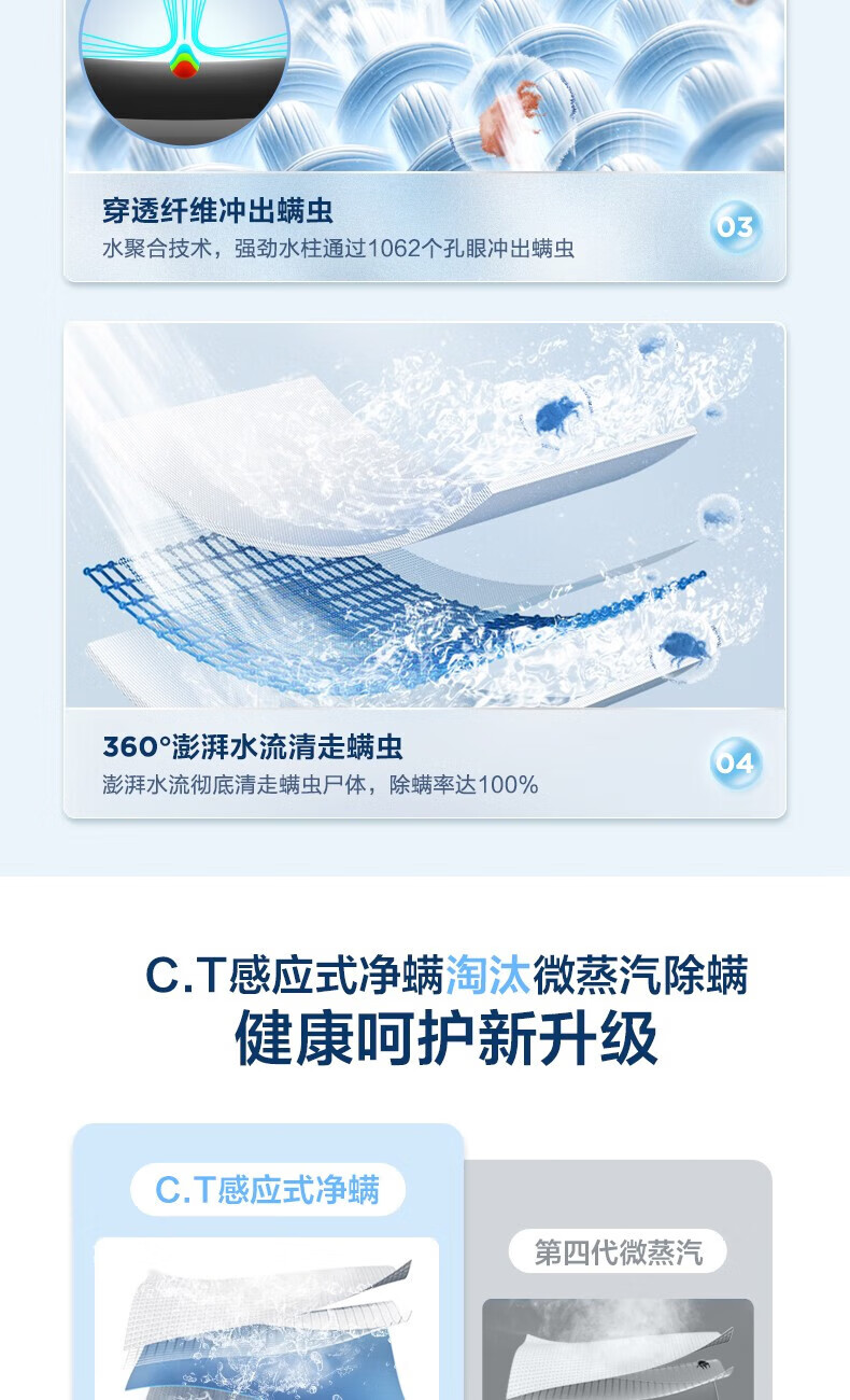 美的（Midea）滚筒洗衣机全自动 母婴儿童内衣除螨除菌高温洗涤10公斤大容量变频 MG100VT55DY