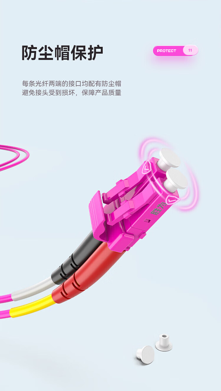 胜为（shengwei）工程电信级万兆光纤跳线 LC-FC网线多模双芯OM4 网络收发器尾纤光纤连接线 3米 FLFO-2030