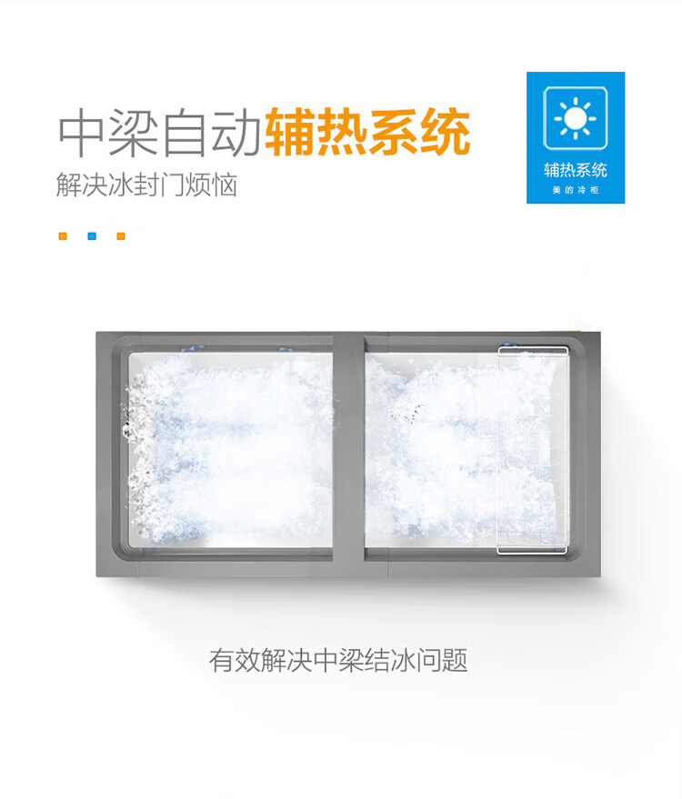 Midea423升 五面制冷商用大容积单温囤货冰柜 电子控温冻藏转换卧式冰箱 BD/BC-423DKEM(E)