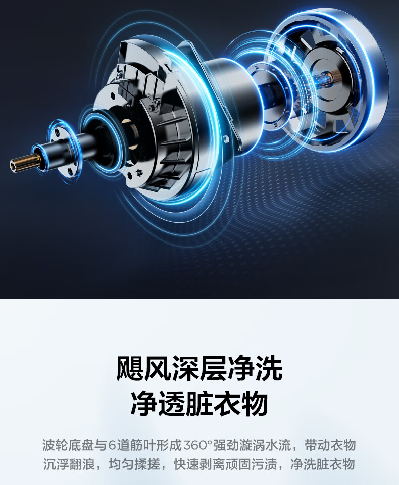美的（Midea）波轮洗衣机全自动 8公斤 直驱变频 免清洗 立方内桶 水电双宽 MB80ECODH