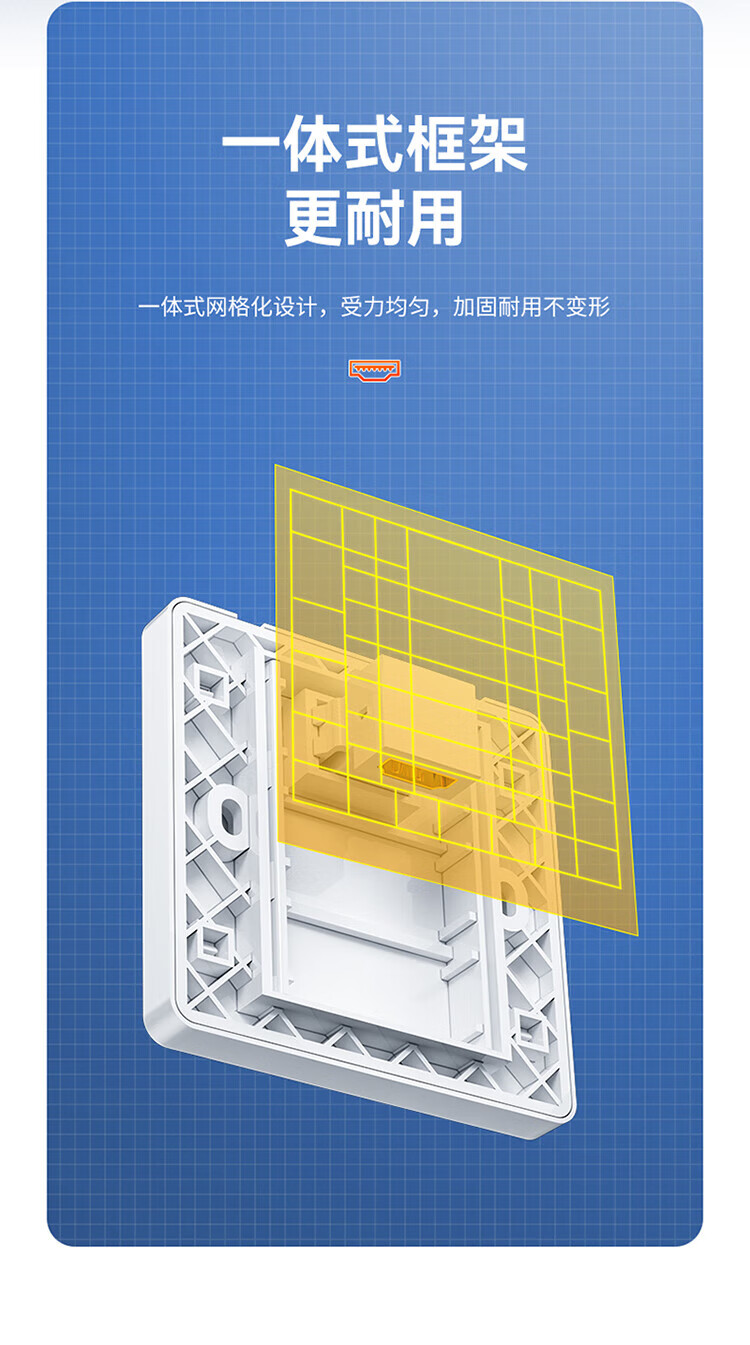SAMZHE 山泽HDMI86面板单口插座免焊接86型模块高清视频组合模块工程装修布线接头弯头SZ-HDMI05