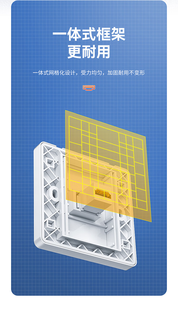 SAMZHE 山泽HDMI86面板单口插座免焊接86型模块高清视频组合模块工程装修布线接头直头SZ-HDMI04