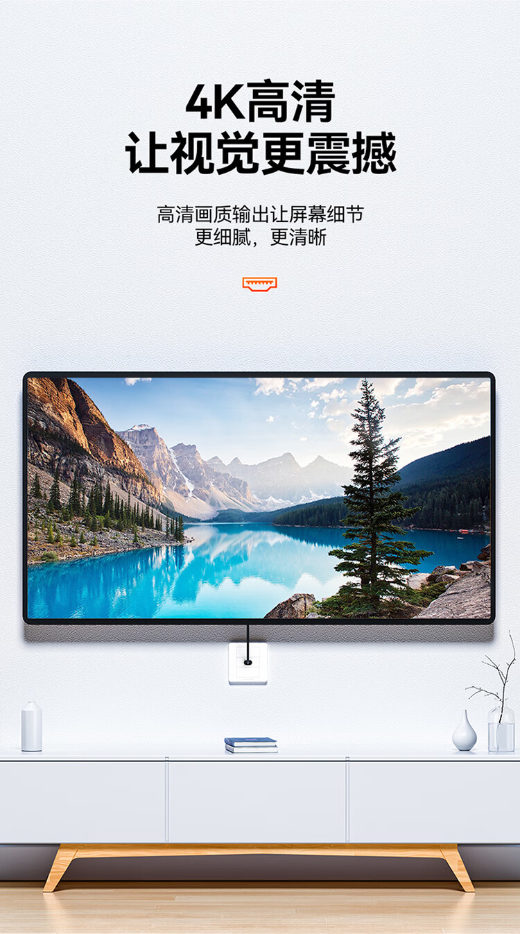 SAMZHE 山泽HDMI86面板边框3口免焊接墙壁插座装修配套直通母对母模块多功能86型模块SZ-HDMI01