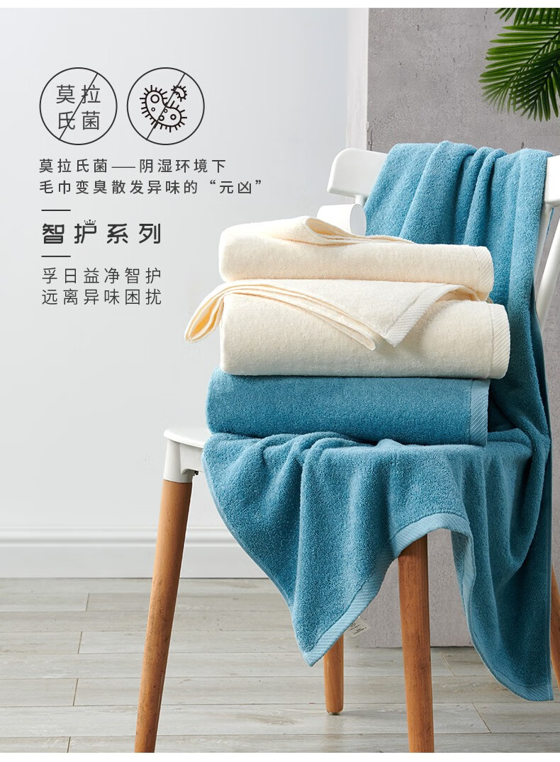 孚日家纺（SUNVIM）益净智护系列 85g毛巾单条装 34*70cm 颜色随机 SUN22602-F1