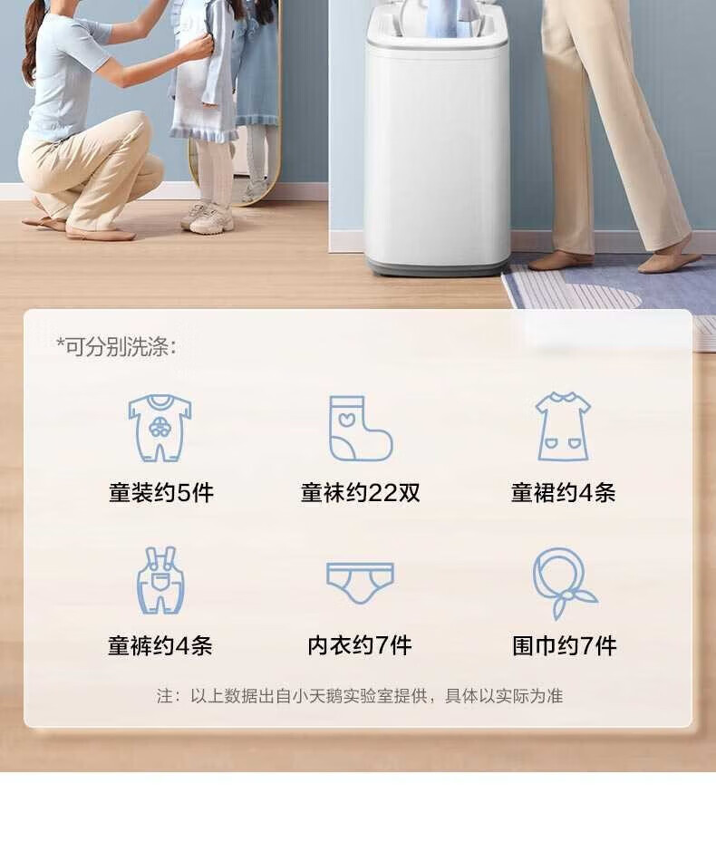 小天鹅（LittleSwan）波轮洗衣机全自动 3公斤迷你洗衣机小 儿童洗衣机 婴儿洗衣机 内衣洗衣机TB30VH80E