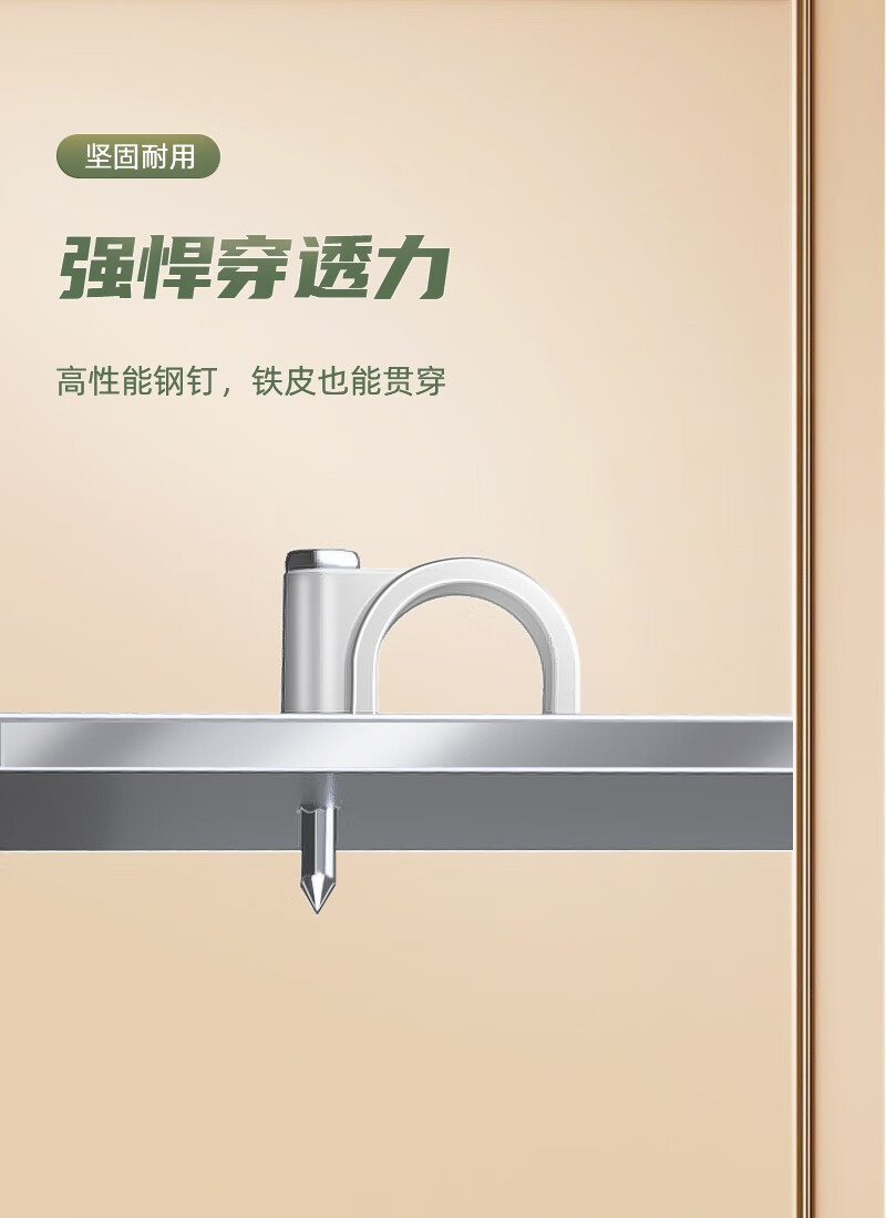 SAMZHE 山泽钉线卡墙钉网线钉子电话线圆形钢钉网线布线家装扣钉压线卡8mm线订经典版500/袋ZD-29