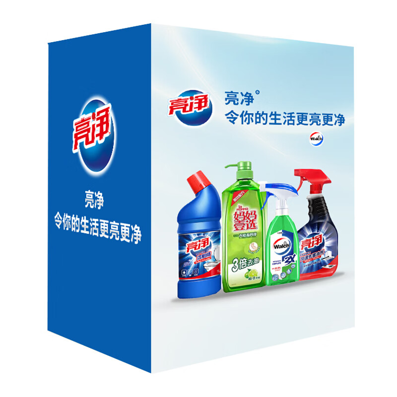 威露士（Walch）厨卫清洁套装 ZS354（洁厕精+去重油剂+抗菌喷雾+餐具净）
