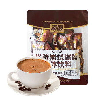 南国 兴隆炭烧咖啡速溶特浓工作办公室熬夜咖啡粉独立小包装 800g/袋