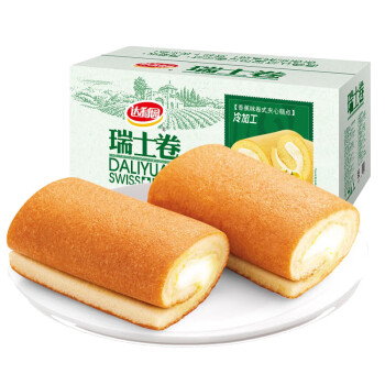 达利园瑞士卷香蕉味3斤整箱装早餐面包蛋糕卷充饥点心年货礼盒