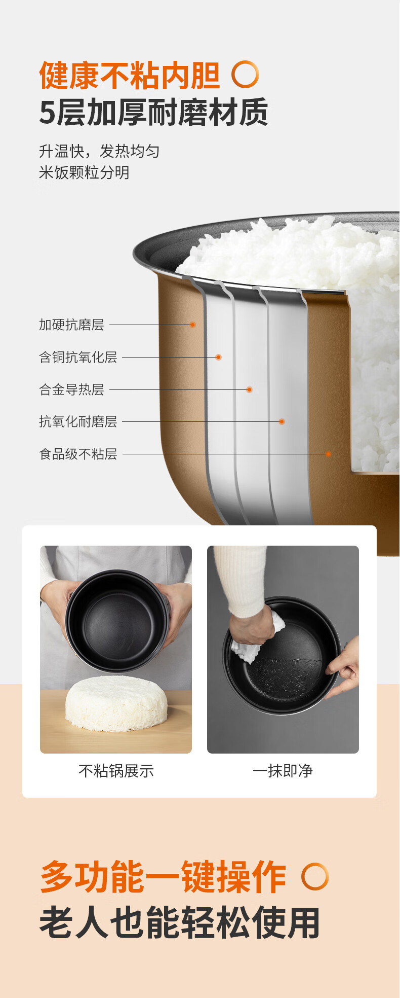 九阳（Joyoung）电饭煲家用3L迷你小型电饭锅智能蒸饭锅多功能电热锅F30FZ-F636 绿色