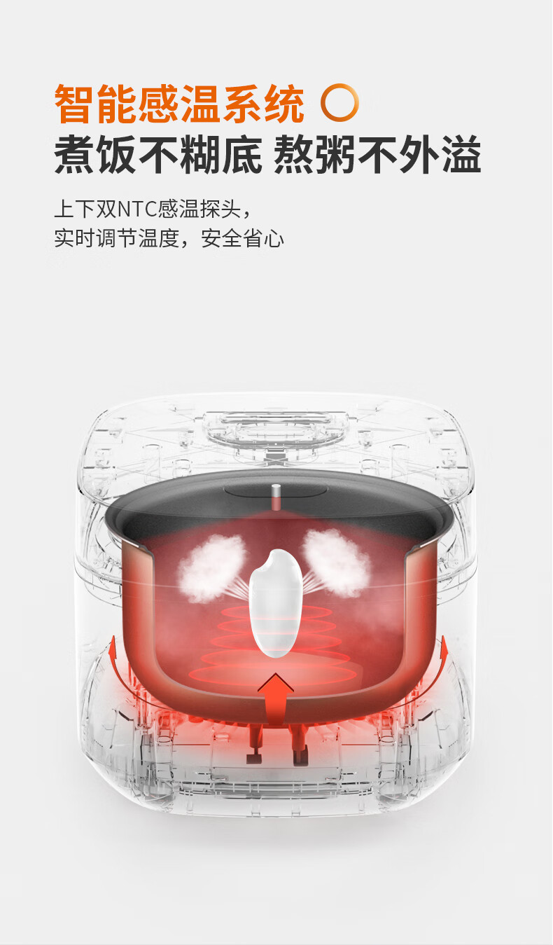 九阳（Joyoung）电饭煲家用3L迷你小型电饭锅智能蒸饭锅多功能电热锅F30FZ-F636 绿色