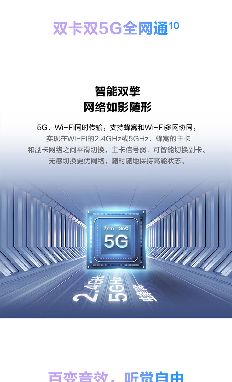 华为（HUAWEI）智选 麦芒 11 5G全网通 22.5W快充 6000mAh 6.75英寸 8GB+256GB 天山暮雪手机